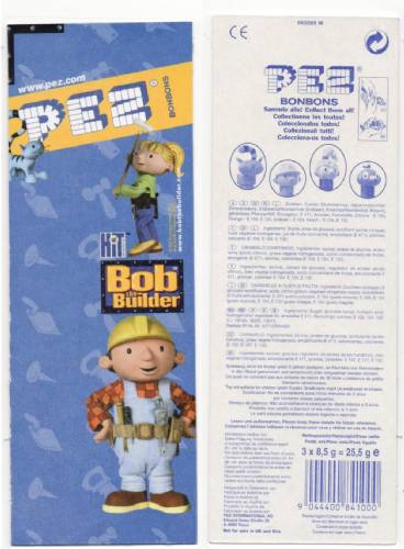 PEZ - Card MOC -Bob the Builder - Spud - Rubber Nose