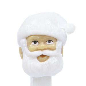 PEZ - Christmas - Misfits - Santa Claus - Tan Head, White Hat - D