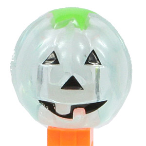 PEZ - Crystal Collection - Pumpkin - Light Green Crystal Head - C
