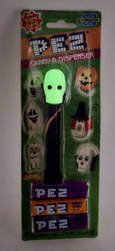 PEZ - Halloween - Glow-in-the-Dark - Skull - Glowing Head - B