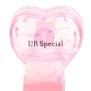 PEZ - Valentine - UR Special - Nonitalic Black on Crystal Pink