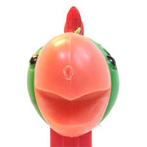 PEZ - Kooky Zoo - Cockatoo - Green Head, Peach Beak