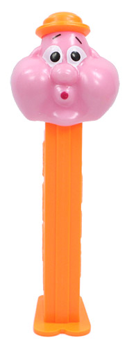 PEZ - PEZ Miscellaneous - Bubbleman - Pink Face, Neon Orange Hat