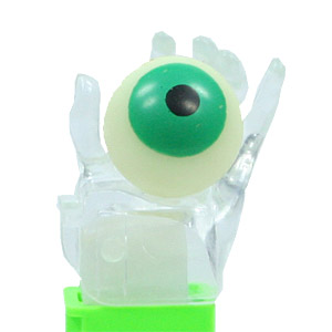 PEZ - Crystal Collection - Psychedelic Eye - Clear Crystal Hand - B