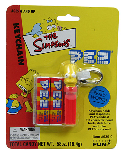 PEZ - Keychain - The Simpsons - Bart Simpson