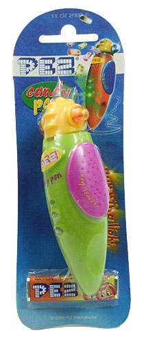 PEZ - Pen - Rocket Pen - Rocket Pen / Candy Pen - Yellow and Green