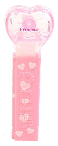 PEZ - Valentine - Princess - Nonitalic Pink on Crystal Pink