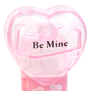 PEZ - Valentine - 2009 short - Be Mine - Nonitalic Black on Crystal Pink (c) 2008