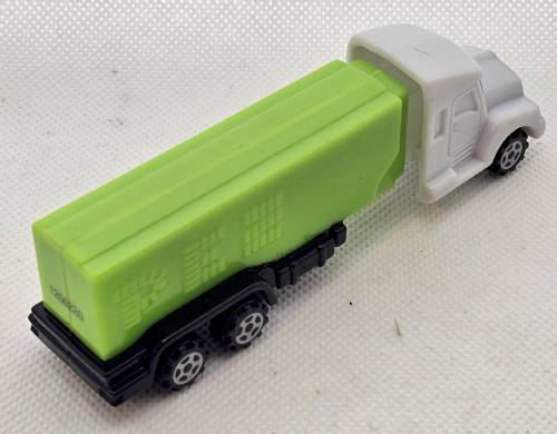 PEZ - Series E - Truck with V-Grill - Near white cab, light green trailer