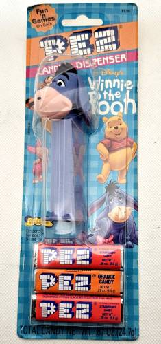 PEZ - Winnie the Pooh - Eeyore - Without Seam, unpainted neck - A