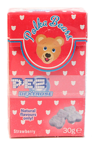 PEZ - Dextrose Packs - Polka Bears - red stripe, natural flavors