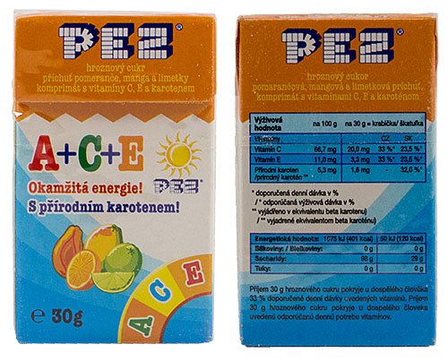 PEZ - Dextrose Packs - ACE - orange