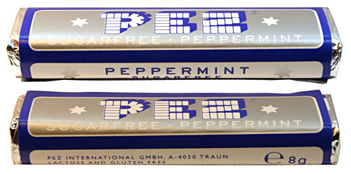 PEZ - Recent Types - Sugarfree - Peppermint Sugarfree - 2 lines