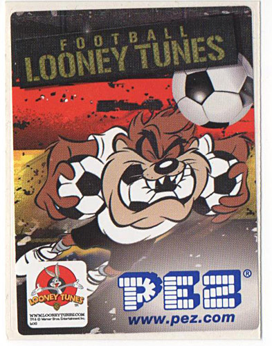 PEZ - Stickers - Looney Tunes Football - Tasmanian Devil - 3 Balls