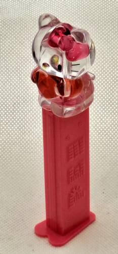 PEZ - Fullbody - Hello Kitty with Heart - Crystal Kitty with crystal red bow and heart