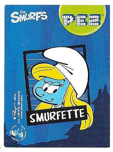 PEZ - Stickers - Smurfs - 2014 - Smurfette