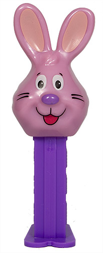 PEZ - Easter - Mini Gift Egg - Bunny - Pink Head, two whiskers - E