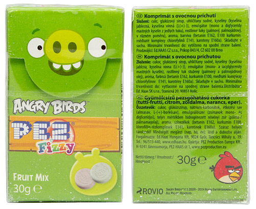 PEZ - Dextrose Packs - Angry Birds - green