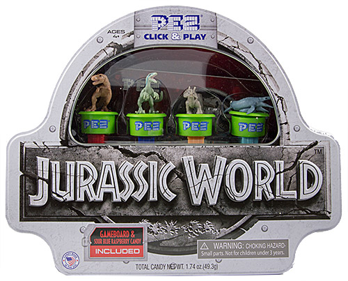 PEZ - Jurassic World - Click'n'Play - Jurassic World Click & Play Collectors Tin
