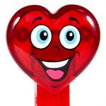 PEZ - Happy Crystal Heart  Red Crystal Head