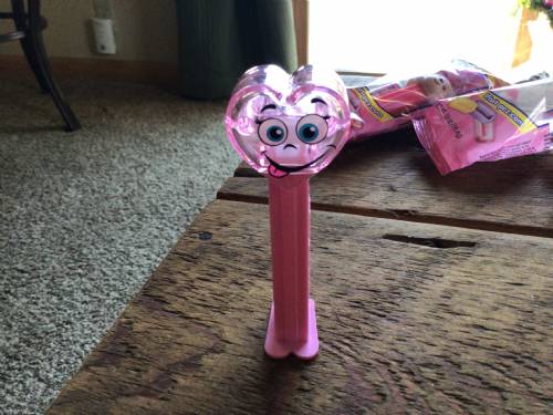 PEZ - Valentines - Silly Crystal Heart - Pink Crystal Head