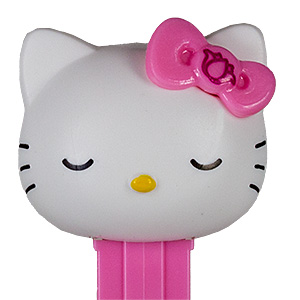 PEZ - Yoga - closed eyes, pink bow with flower print