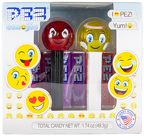 PEZ - Funky Faces - Emoji - Devilish Crystal - US Twin Pack 2018
