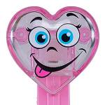PEZ - Silly Crystal Heart  Light Pink Crystal Head