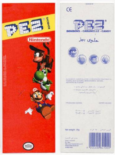 PEZ - Card MOC -Animated Movies and Series - Nintendo - Diddy Kong