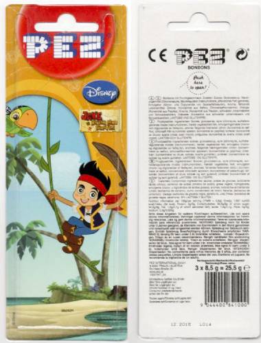 PEZ Jake And The Never Land Pirates Candy Dispenser Set – Jake The Pirate  And Skully The Parrot PEZ Dispensers With Extra Pez Candy Refills