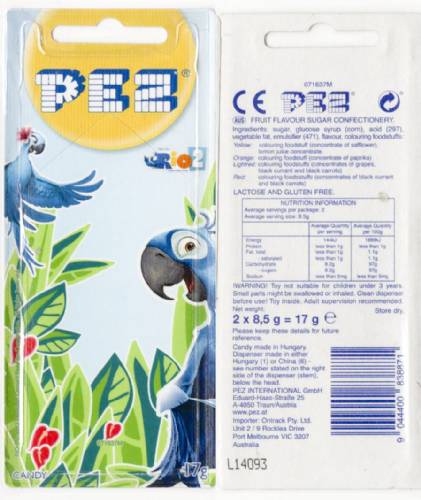 PEZ - Card MOC -Movie and Series Characters - Rio 2 - Blu