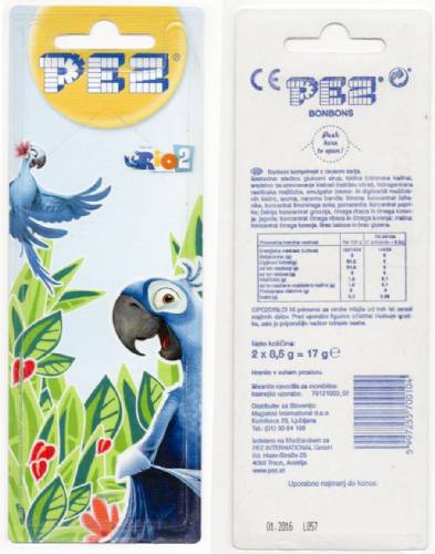 PEZ - Card MOC -Movie and Series Characters - Rio 2 - Blu