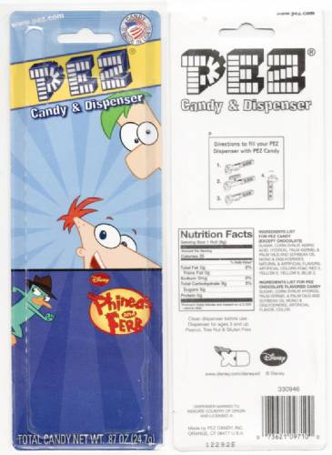 PEZ - Card MOC -Disney Movies - Phineas and Ferb - Perry