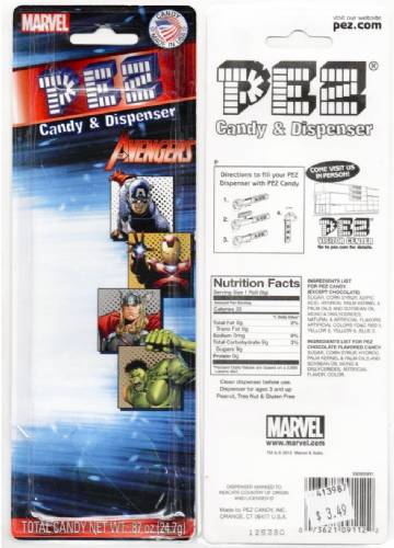 PEZ - Card MOC -Super Heroes - Avengers 2015 - Marvel - Incredible Hulk - E
