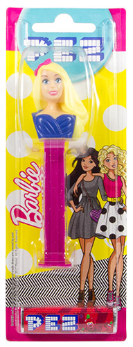 PEZ - Card MOC -Barbie - Serie 2 - Barbie with bow - purple dress - B