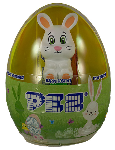 PEZ - Card MOC -Easter - Mini Gift Egg - Bunny - Mini Full Body White - H