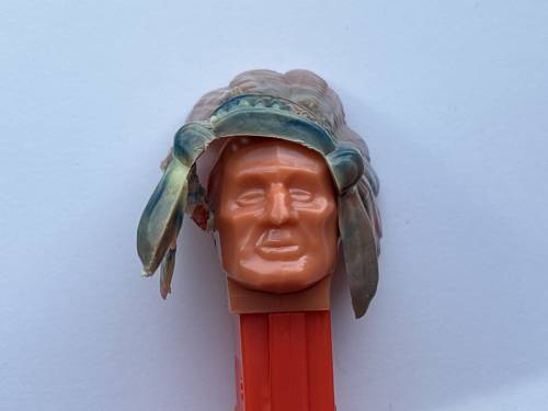 PEZ - Bi-Centennial - Indian Chief - Marbled Headdress