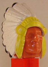 PEZ - Bi-Centennial - Indian Chief - Yellow Headdress