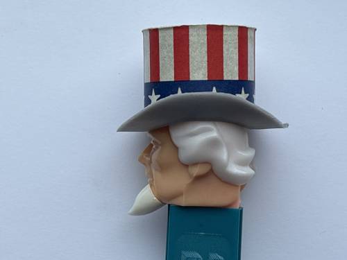 PEZ - Bi-Centennial - Uncle Sam - Light Face, White Hair
