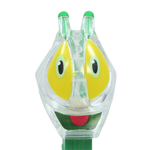 PEZ - Bugz - Crystal Collection - Grasshopper - Clear Crystal Head