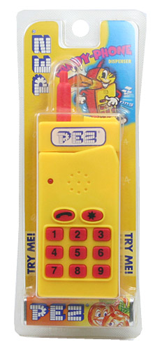 PEZ - Candy-Phone - Candy-Phone - Yellow/Teal, PEZ-Display