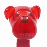 PEZ - Barky Brown  Crystal Red Head on Red