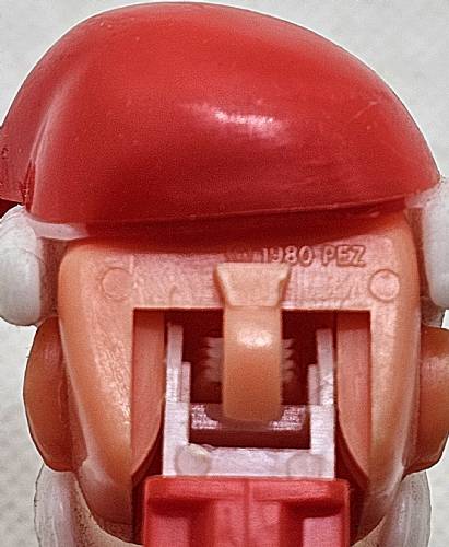 PEZ - Christmas - Santa Claus - Pink Head, Red Hat - D