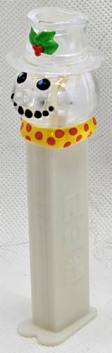 PEZ - Crystal Collection - Snowman - Clear Crystal Head and Clear Crystal Hat - D