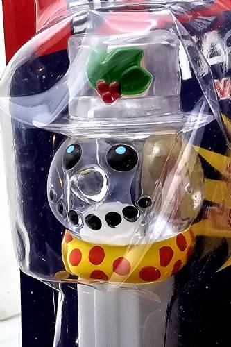PEZ - Crystal Collection - Snowman - Clear Crystal Head and Clear Crystal Hat - D
