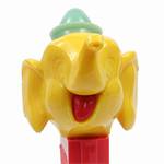 PEZ - Big Top Elephant (Pointed Hat)  Yellow/Aqua/Red