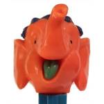 PEZ - Big Top Elephant (with Hair)  Orange/Blue/Green