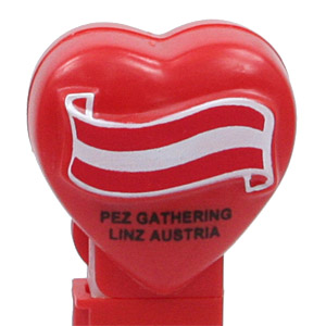 PEZ - Convention - Linz Gathering - 2003 - Heart - Austrian Flag