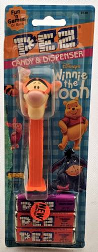 PEZ - Winnie the Pooh - Tigger - Orange Neck, light blue nose - A