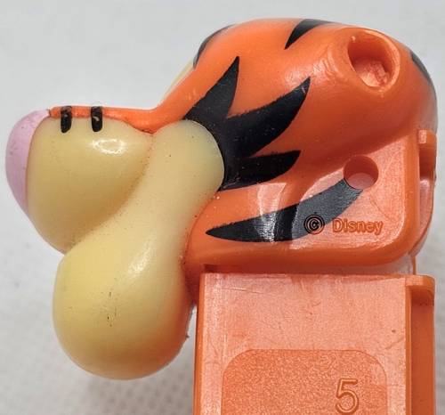 PEZ - Winnie the Pooh - Tigger - Orange Neck, light blue nose - A